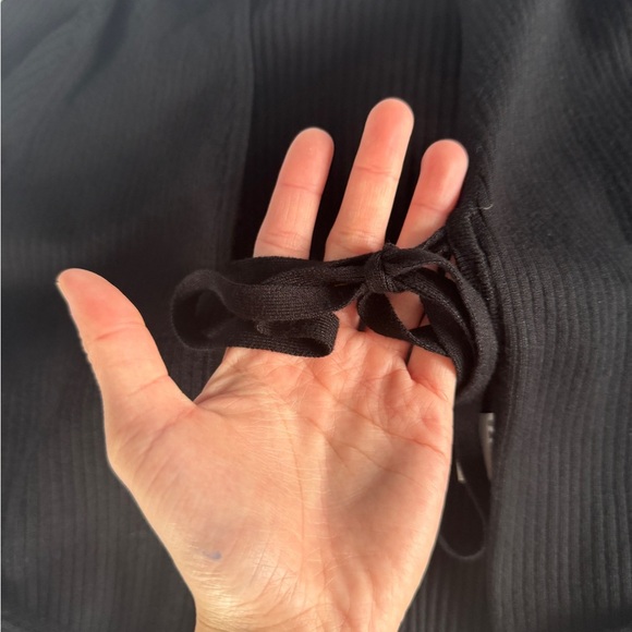 Garage Black Ribbed Tie Front Cardigan – Size XS (Never Worn) - Picture 8 of 10